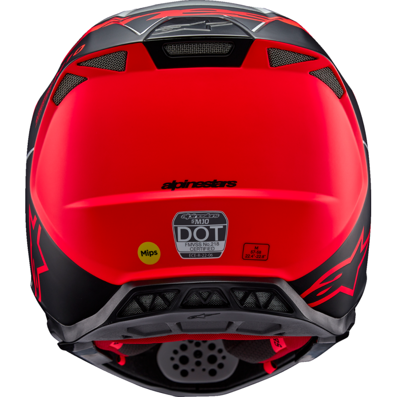 Alpinestars S-M10 Supertech Helmet, Flood - Silver/Black/Fluo Orange, Size L