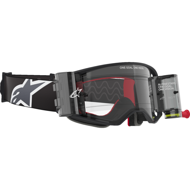 Alpinestars Supertech Goggle with Roll-Offs, Corp Black/Gray with Clear Lens