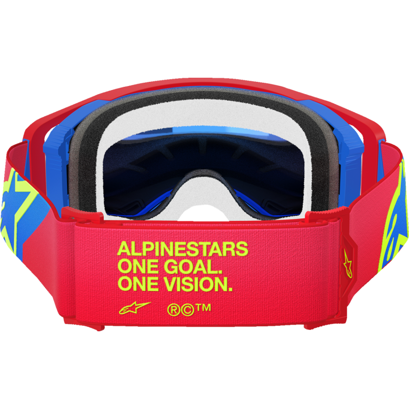 Alpinestars Supertech Goggle, Corp Red/Blue with Mirror Blue Lens