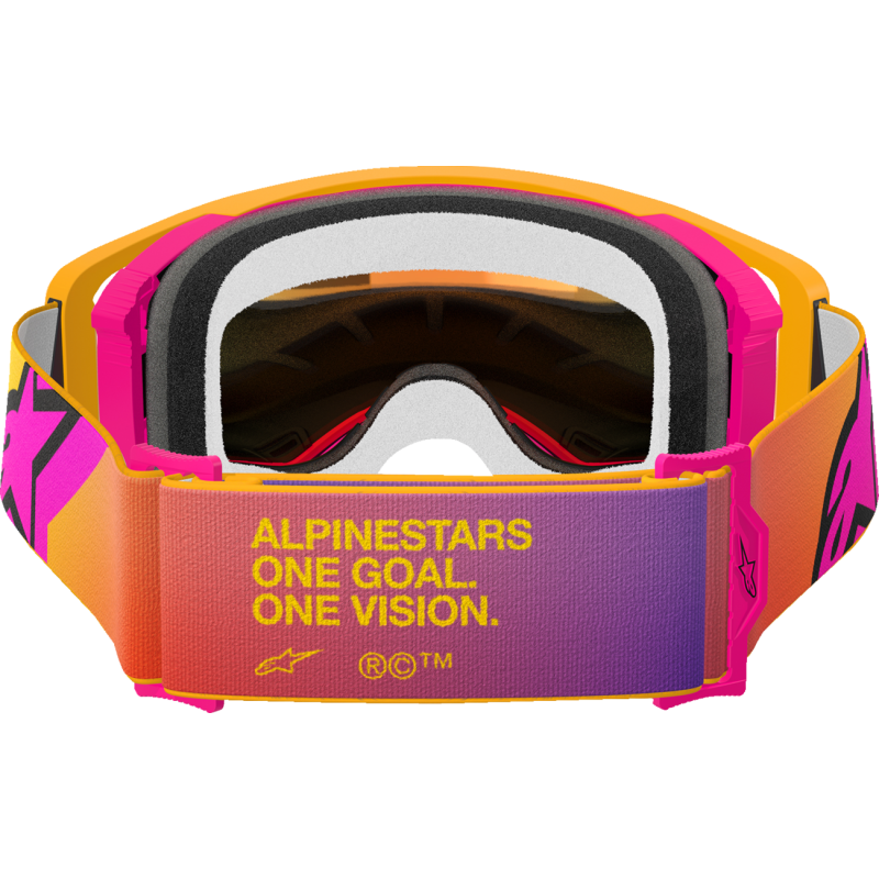 Alpinestars Supertech Goggle, Corp Yellow/Pink with Mirror Red Lens