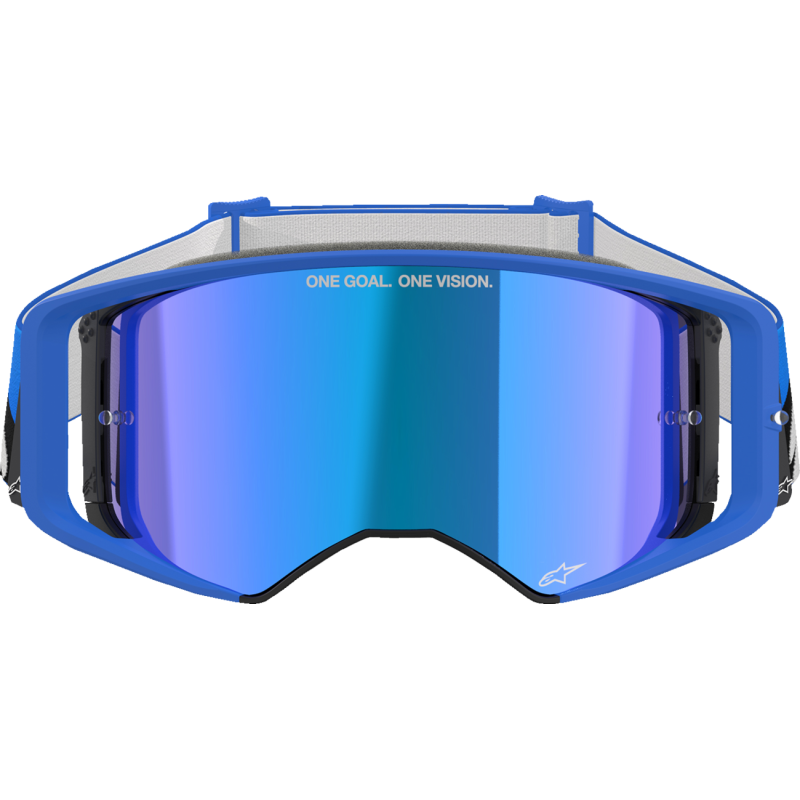 Alpinestars Supertech Goggle, Stream Blue/Blue with Mirror Blue Lens