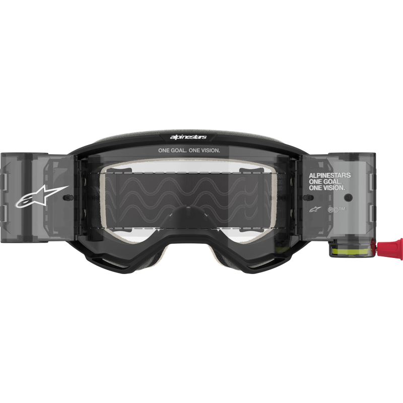 Alpinestars Vision 5 Goggle with Roll-Offs, Corp Black/Black with Clear Lens