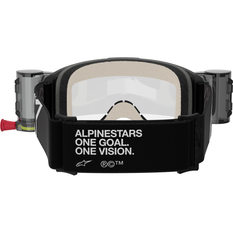 Alpinestars Vision 5 Goggle with Roll-Offs, Corp Black/Black with Clear Lens