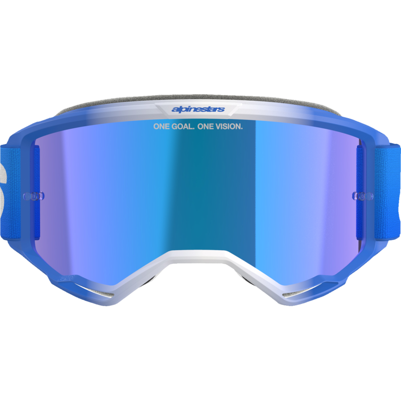 Alpinestars Vision 5 Goggle, Blaze Blue/Blue with Mirror Blue Lens