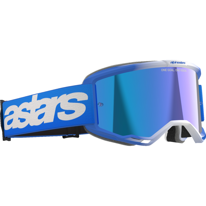 Alpinestars Vision 5 Goggle, Blaze Blue/Blue with Mirror Blue Lens