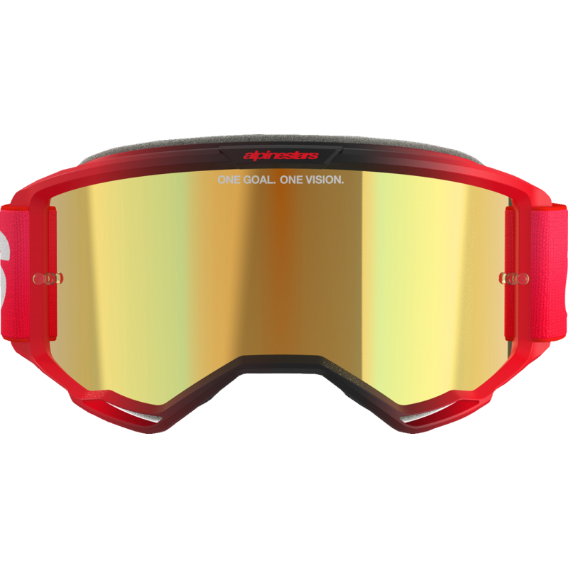 Alpinestars Vision 5 Goggle, Blaze Red/Red with Mirror Gold Lens