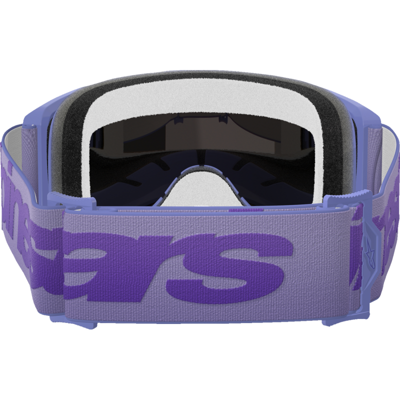 Alpinestars Vision 5 Goggle, Wordmark Purple/Purple with Mirror Blue Lens