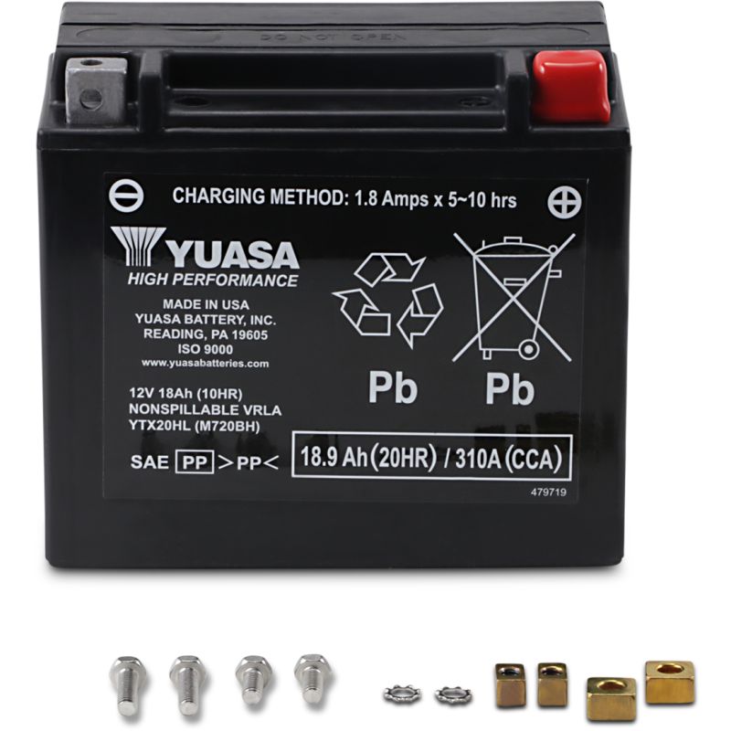 Yuasa High-Performance Factory-Activated AGM Maintenance-Free Battery 2113-0104 for YAMAHA XV1600 Road Star 99-03