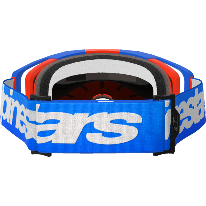 Alpinestars Vision 8 Goggle, Wordmark Blue/Orange with Mirror Red Lens