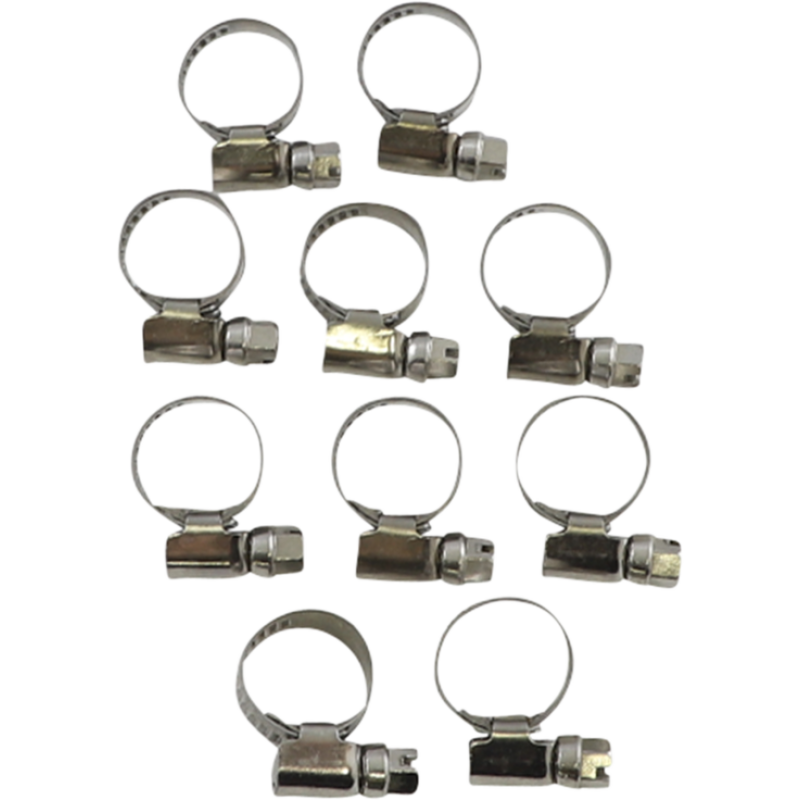 Parts Unlimited Embossed Stainless Steel Hose Clamps