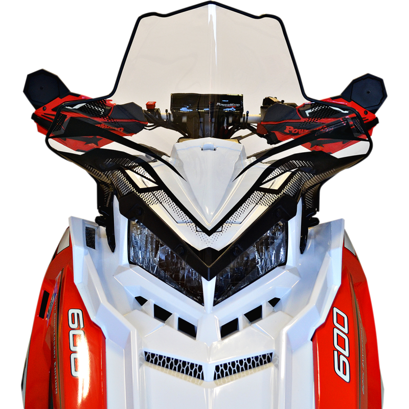 Cobra Windshield Mid, clear w/ black graphics, 18.5"