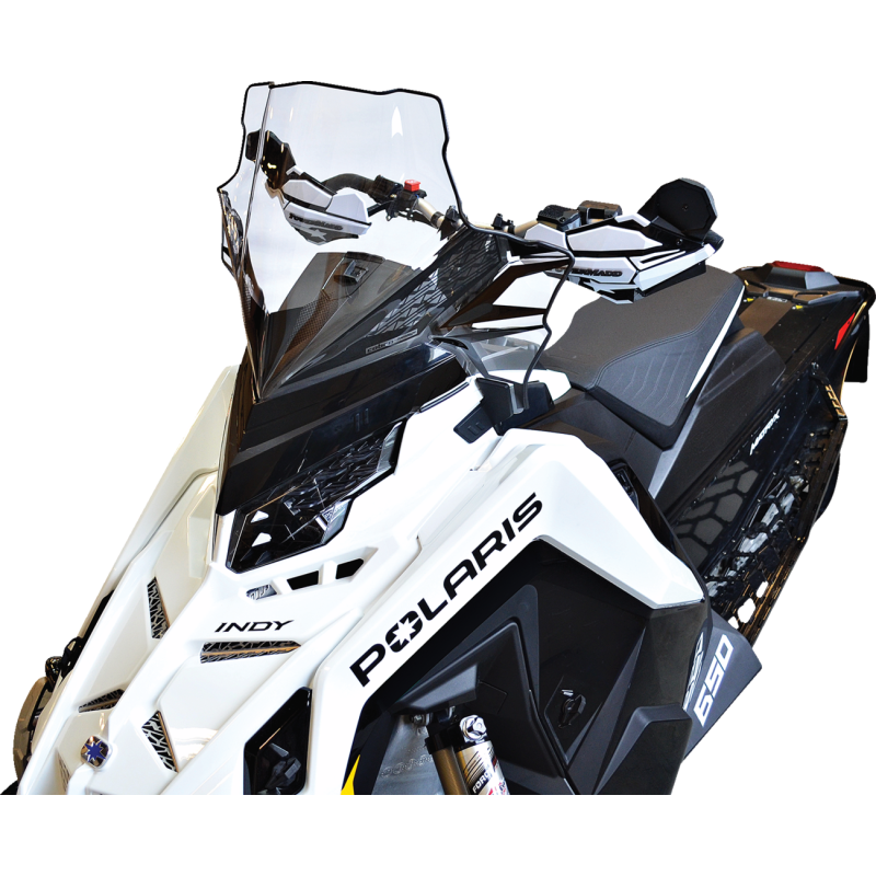 Cobra Windshield Mid, clear w/ black graphics, 18"