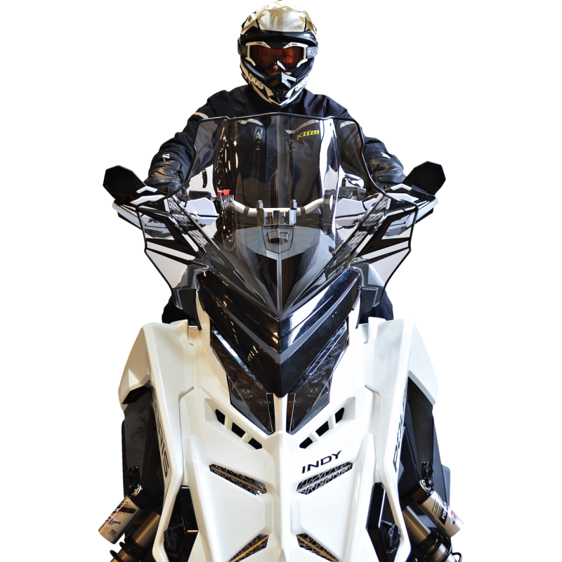 Cobra Windshield Mid, clear w/ black graphics, 18"