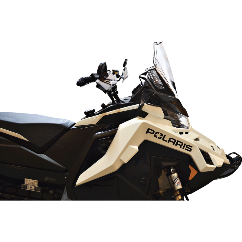 Cobra Windshield Mid, clear w/ black graphics, 18"