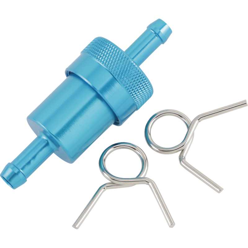 EMGO Anodized Aluminum Fuel Filter - 5/16" Blue