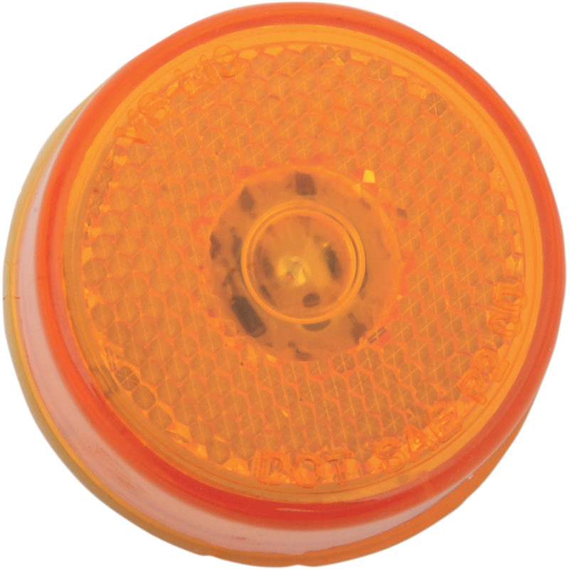 Round 2", 8 LED, amber