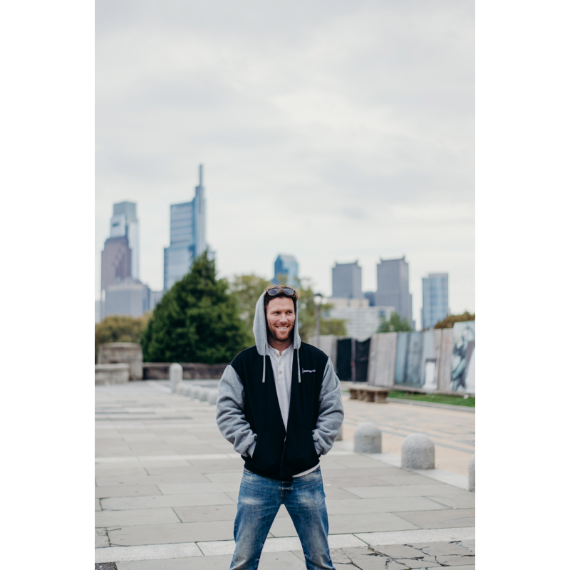 7V Battery Heated Hoodie - Black/Gray - Size L