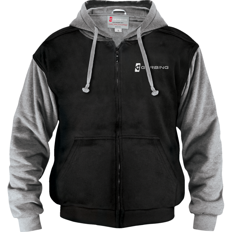 7V Battery Heated Hoodie - Black/Gray - Size 2X
