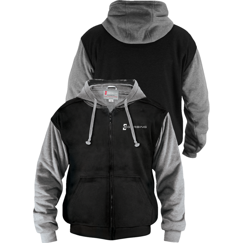 7V Battery Heated Hoodie - Black/Gray - Size 2X