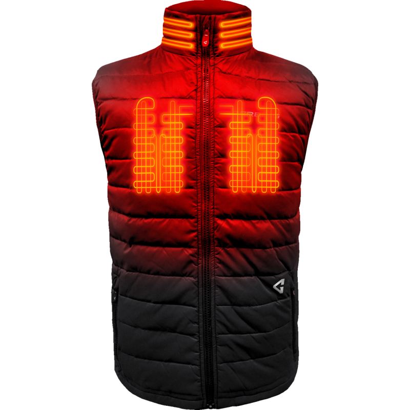 7V Khione Heated Puffer Vest 2.0 - Black - Size XL