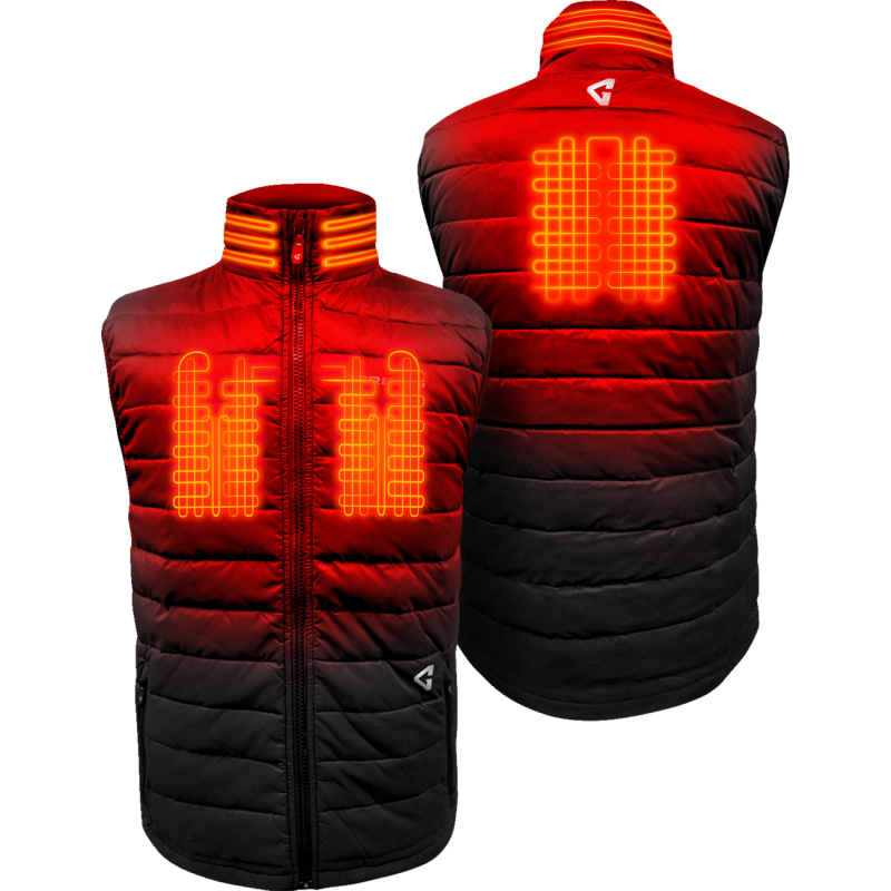 7V Khione Heated Puffer Vest 2.0 - Black - Size 2X