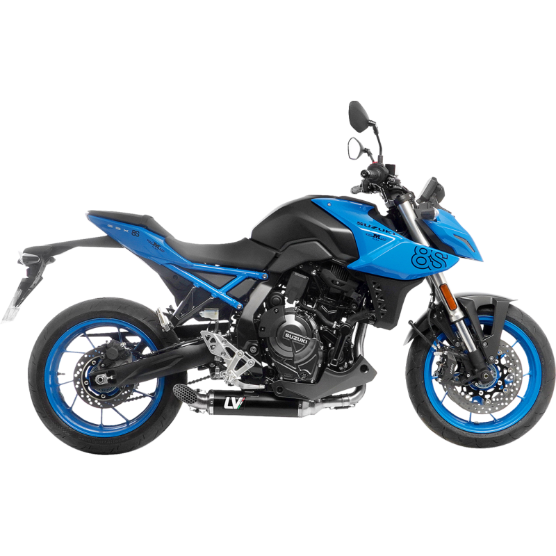 LV Race Exhaust, Black stainless steel, Suzuki GSX-8S 23-24