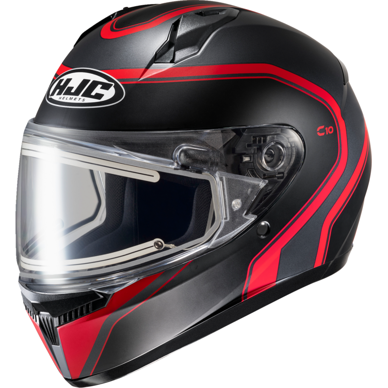 HJC C10 Elie Helmet - Semi-Flat Black/Red - Size S