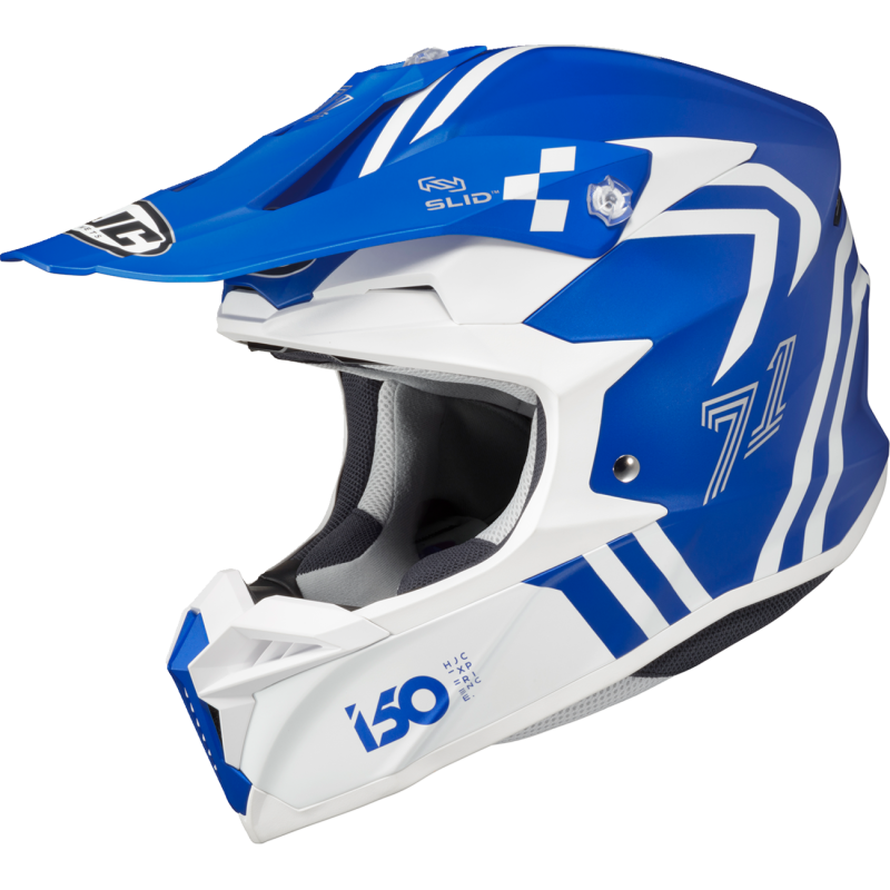 HJC i50 HEX Helmet - Semi-Flat Blue/White - Size S