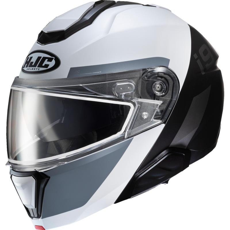HJC i91 Helmet, Bina, Semi-Flat, White/Black, L