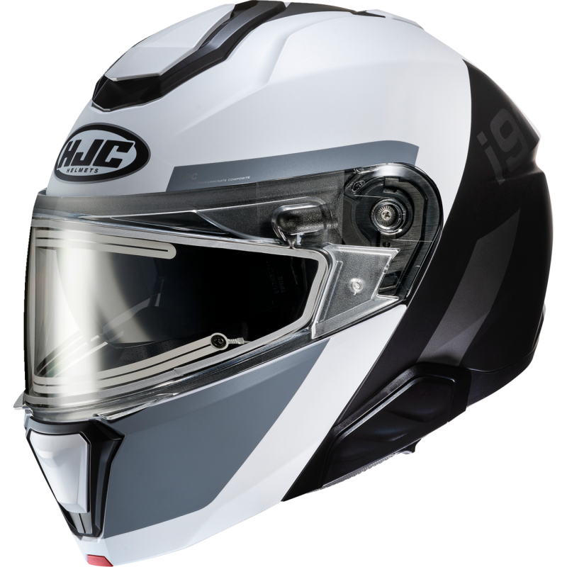 HJC i91 Helmet - Bina Semi-Flat White/Black, Size XL