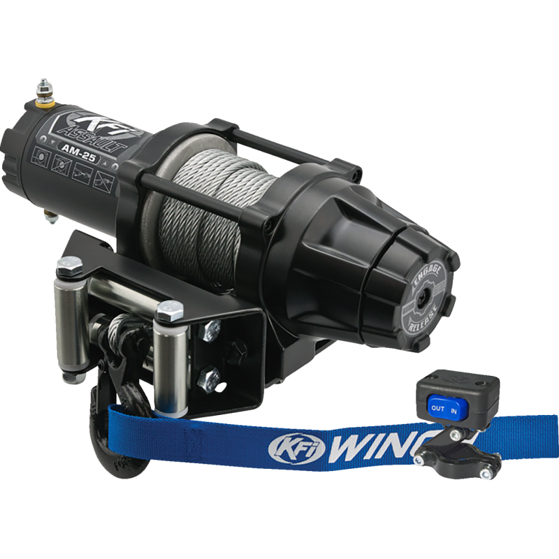 KFI ATV Assault Winch 2,500 lb. with Steel Cable