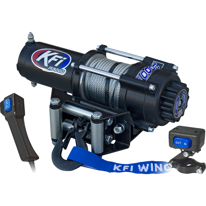A3000 ATV Steel Cable Winch (3000 lbs)