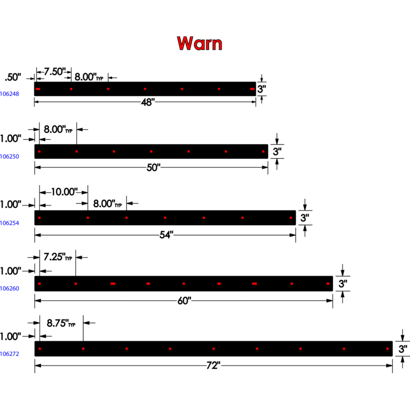 60" Two-Piece Steel Wear Bar