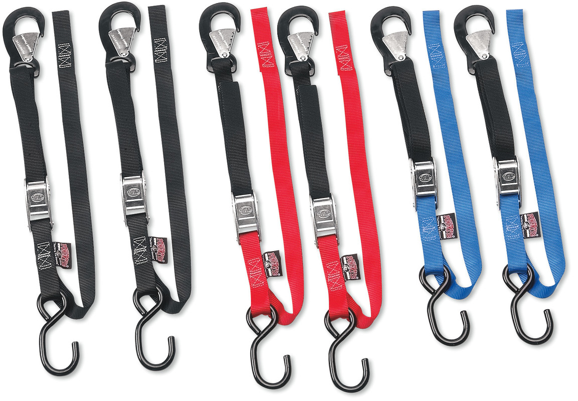1" Soft-Tye Tie-Downs with Secure Hook, Red