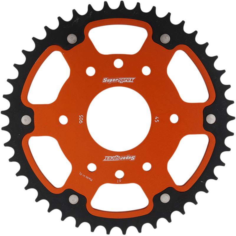 Supersprox Rear Sprocket - 45T Stealth/Orange