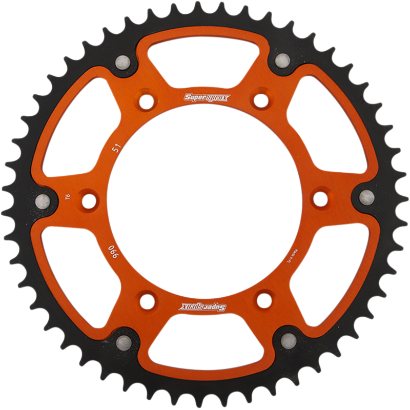 Supersprox Rear Sprocket - 51T Stealth/Orange