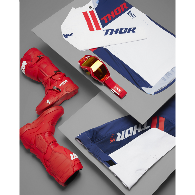 THOR Activate Goggle, Red/White (Mirror Irridium Lens)