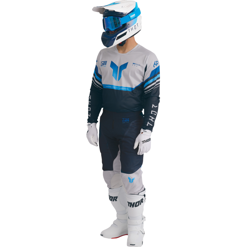 THOR Activate Goggle, Blue/White (Mirror Blue Lens)