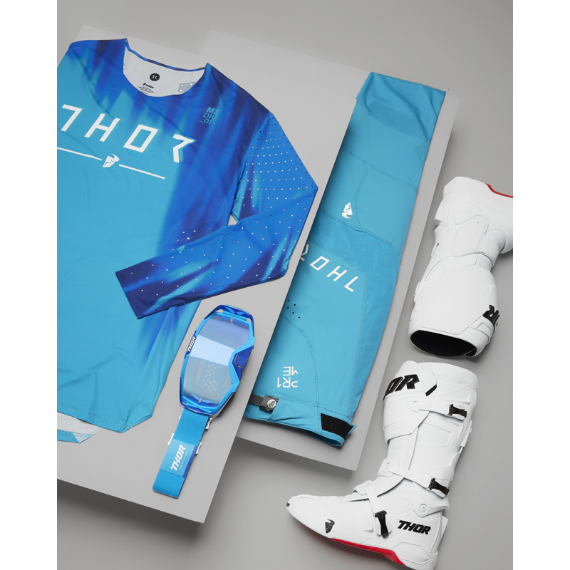 THOR Activate Goggle, Blue/White (Mirror Blue Lens)