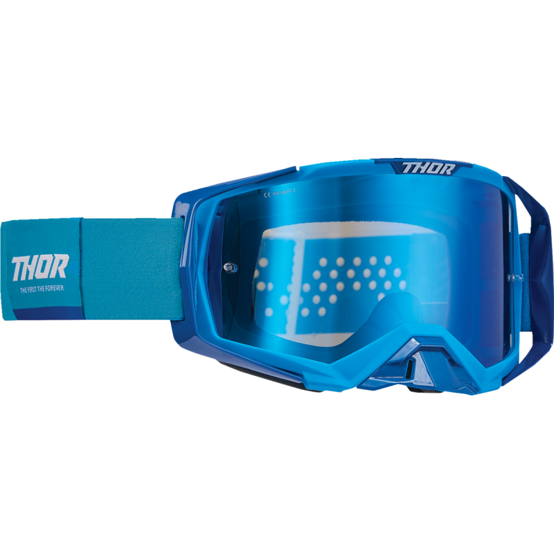 THOR Activate Goggle, Blue/White (Mirror Blue Lens)
