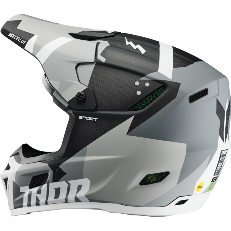 THOR Reflex Sport Carbon Brave Helmet - Carbon/White - Size XL