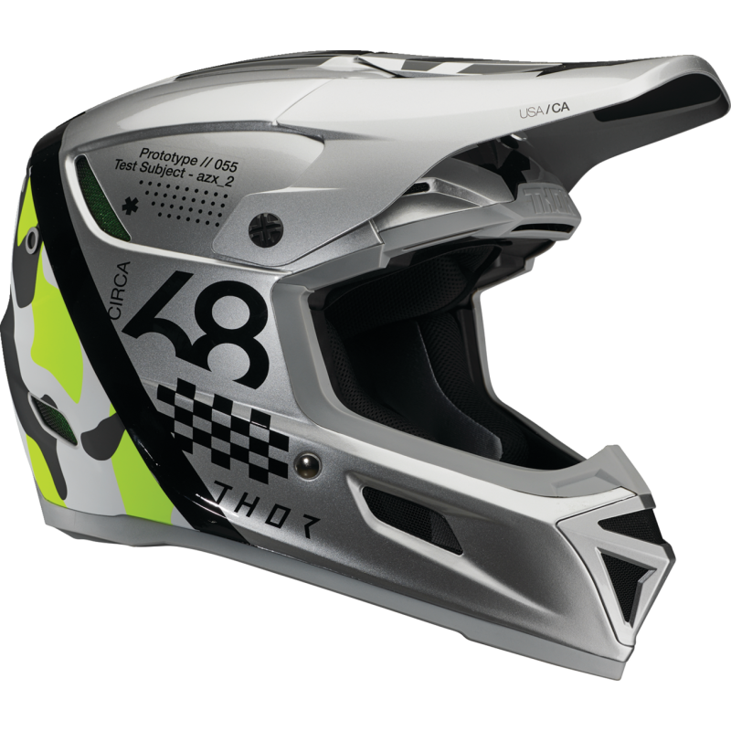 THOR Reflex Sport Composite Helmet, Riot - Gray/Acid, Size M