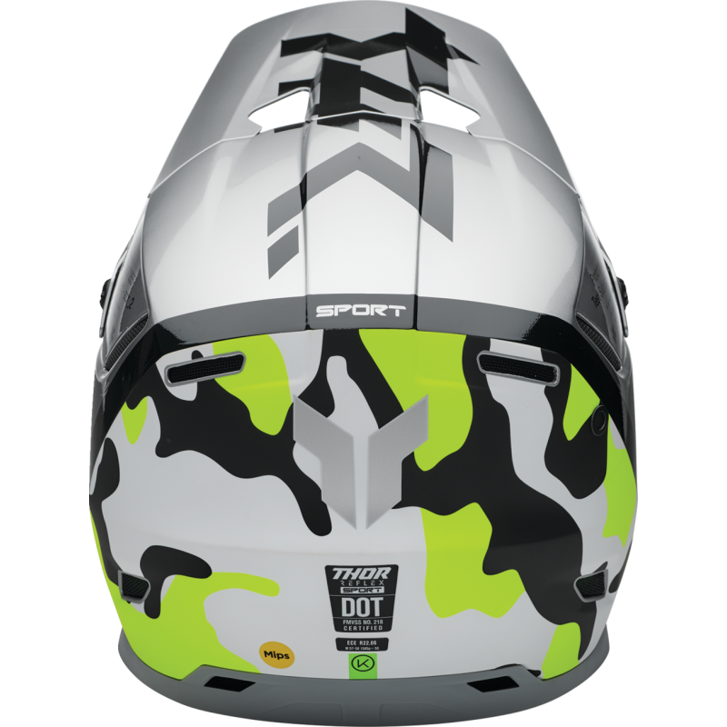THOR Reflex Sport Composite Helmet, Riot - Gray/Acid, Size XL