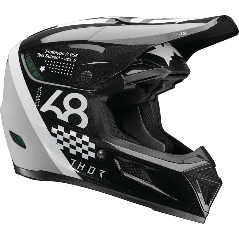 THOR Reflex Sport Composite Helmet, Riot - Black/White, Size S