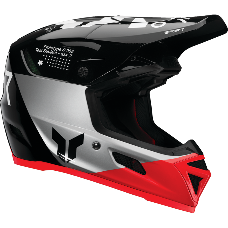 THOR Reflex Sport Composite Helmet, Strike - Black/Red, Size 2X