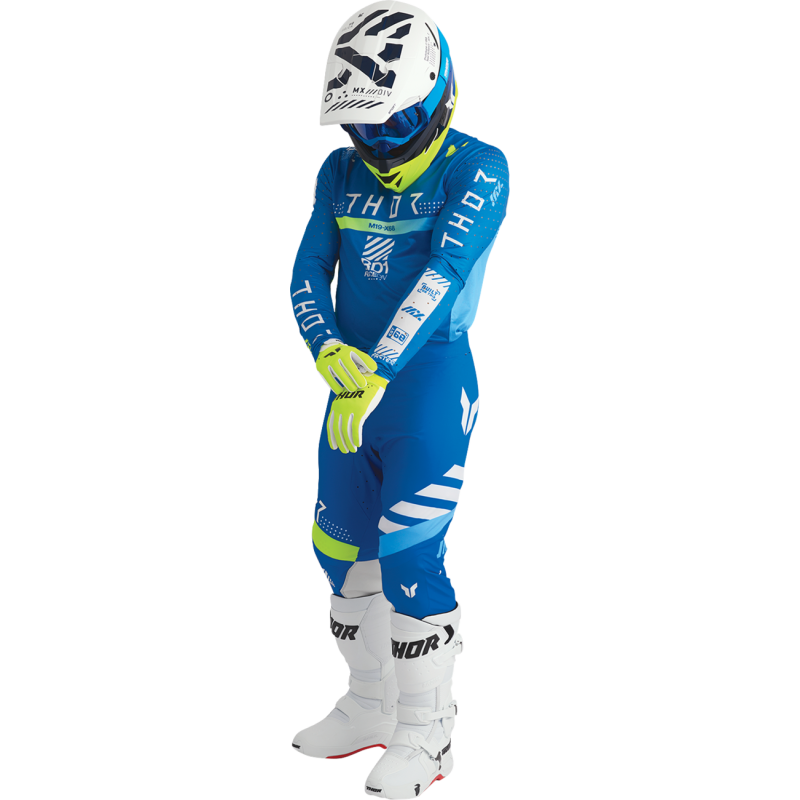 THOR Reflex Sport Composite Helmet, Strike - Navy/Acid, Size M