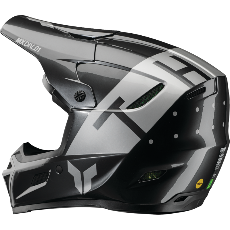 THOR Reflex Sport Composite Helmet, Rogue - Charcoal/Silver, Size 2X