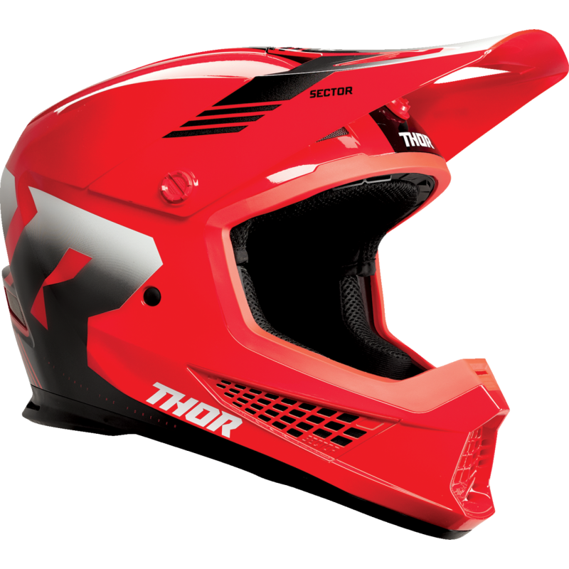 THOR Sector 2 Carve Helmet - Red/White - Size L