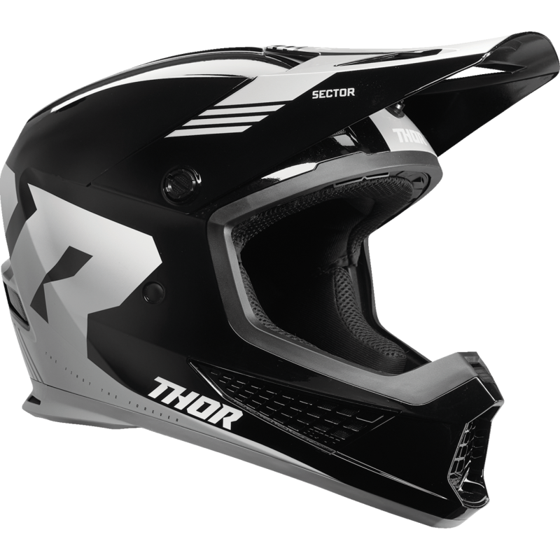 THOR Sector 2 Carve Helmet - Black/White - Size 2X