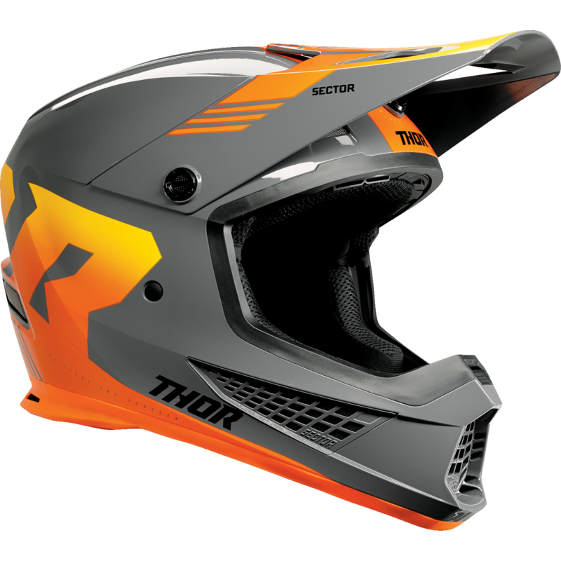 THOR Sector 2 Carve Helmet - Charcoal/Orange - Size XL